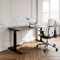 TELDRA Office, 2-motor desk | 1600 - 1800 x 800 mm, electrically height adjustable, cubanite gray