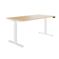 TELDRA Office, 2-motor desk | 1600 - 1800 x 800 mm, electrically height adjustable, real wood veneer oak