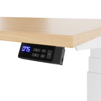 TELDRA Office, 2-motor desk | 1600 - 1800 x 800 mm, electrically height adjustable, real wood veneer oak