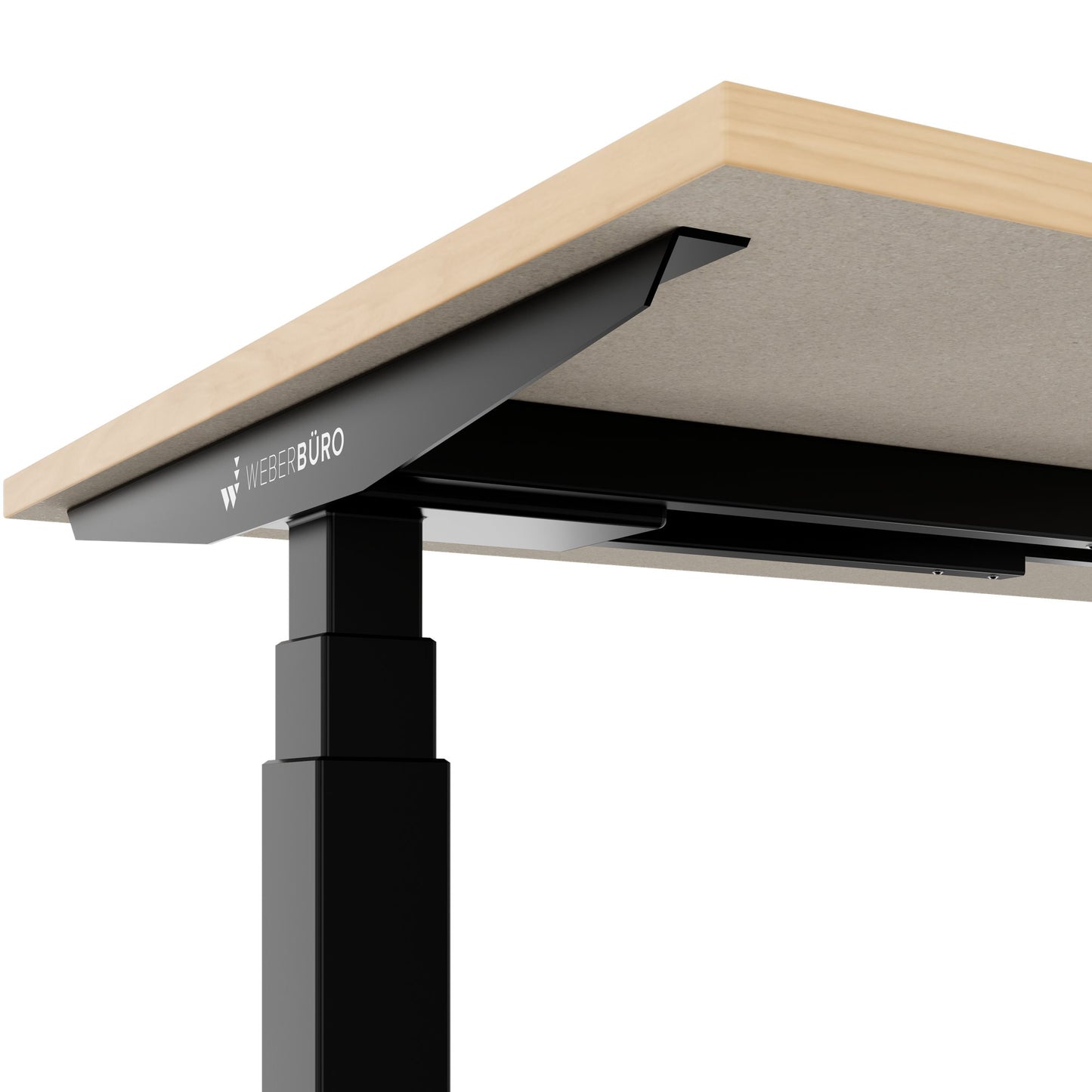 TELDRA Office, 2-motor desk | 1600 - 1800 x 800 mm, electrically height adjustable, real wood veneer oak