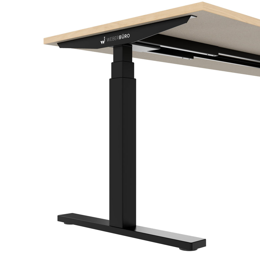 TELDRA Office, 2-Motoren-Schreibtisch | 1600 - 1800 x 800 mm, elektrisch höhenverstellbar, Echtholz-Furnier Eiche