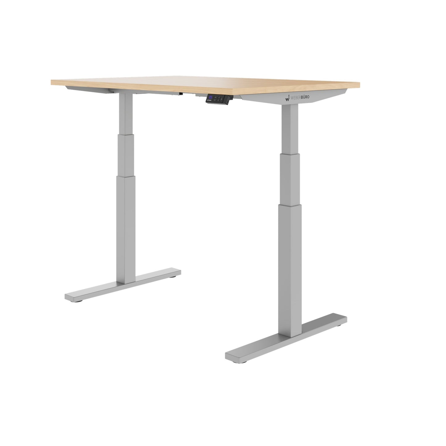 TELDRA Office, 2-motor desk | 1600 - 1800 x 800 mm, electrically height adjustable, real wood veneer oak