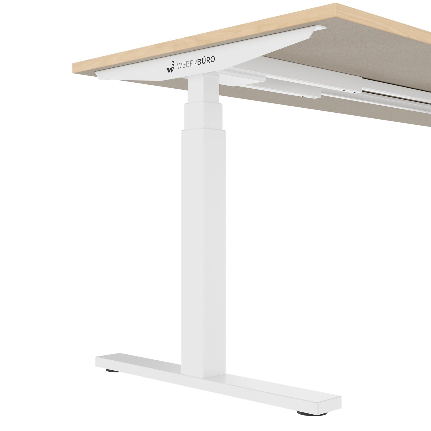 TELDRA Office, 2-motor desk | 1600 - 1800 x 800 mm, electrically height adjustable, real wood veneer oak