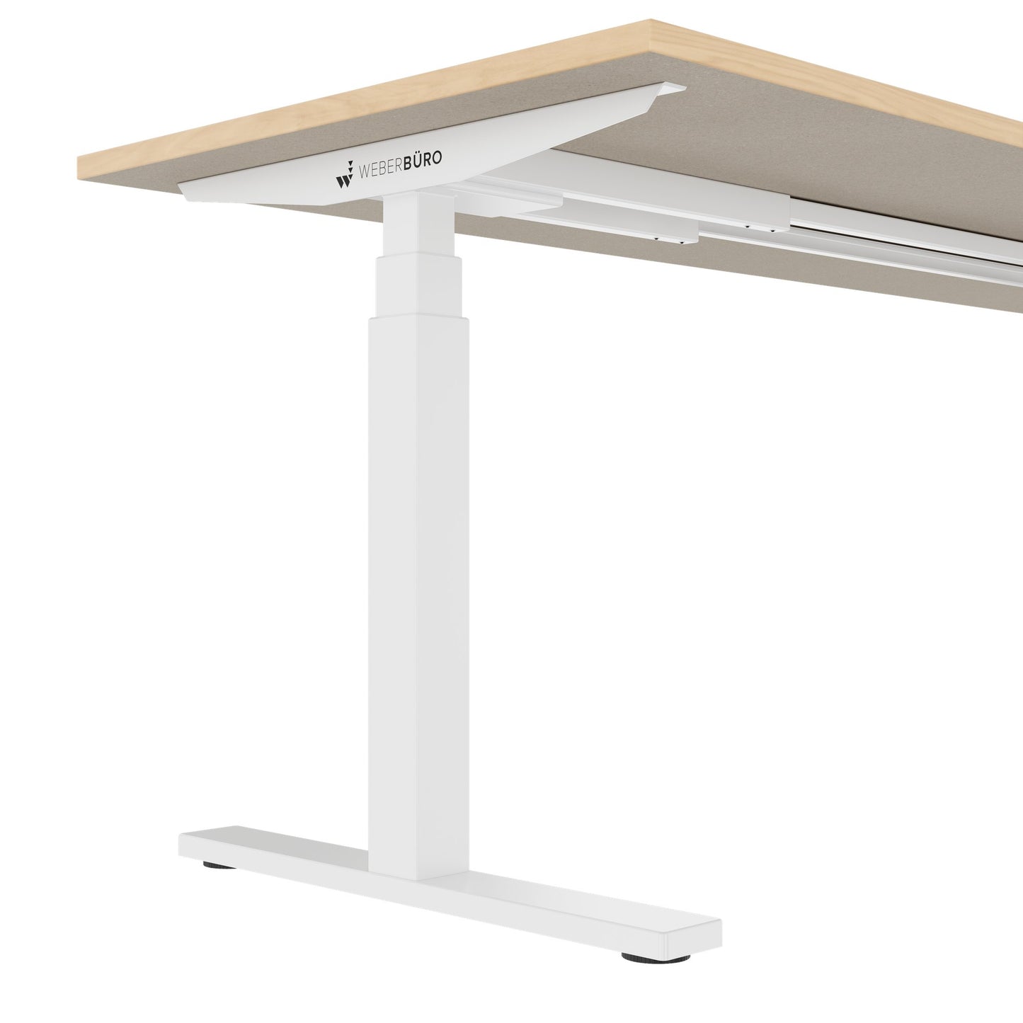 TELDRA Office, 2-motor desk | 1600 - 1800 x 800 mm, electrically height adjustable, real wood veneer oak