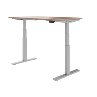 TELDRA Office, 2-motor desk | 1600 - 1800 x 800 mm, electrically height adjustable, real wood veneer walnut