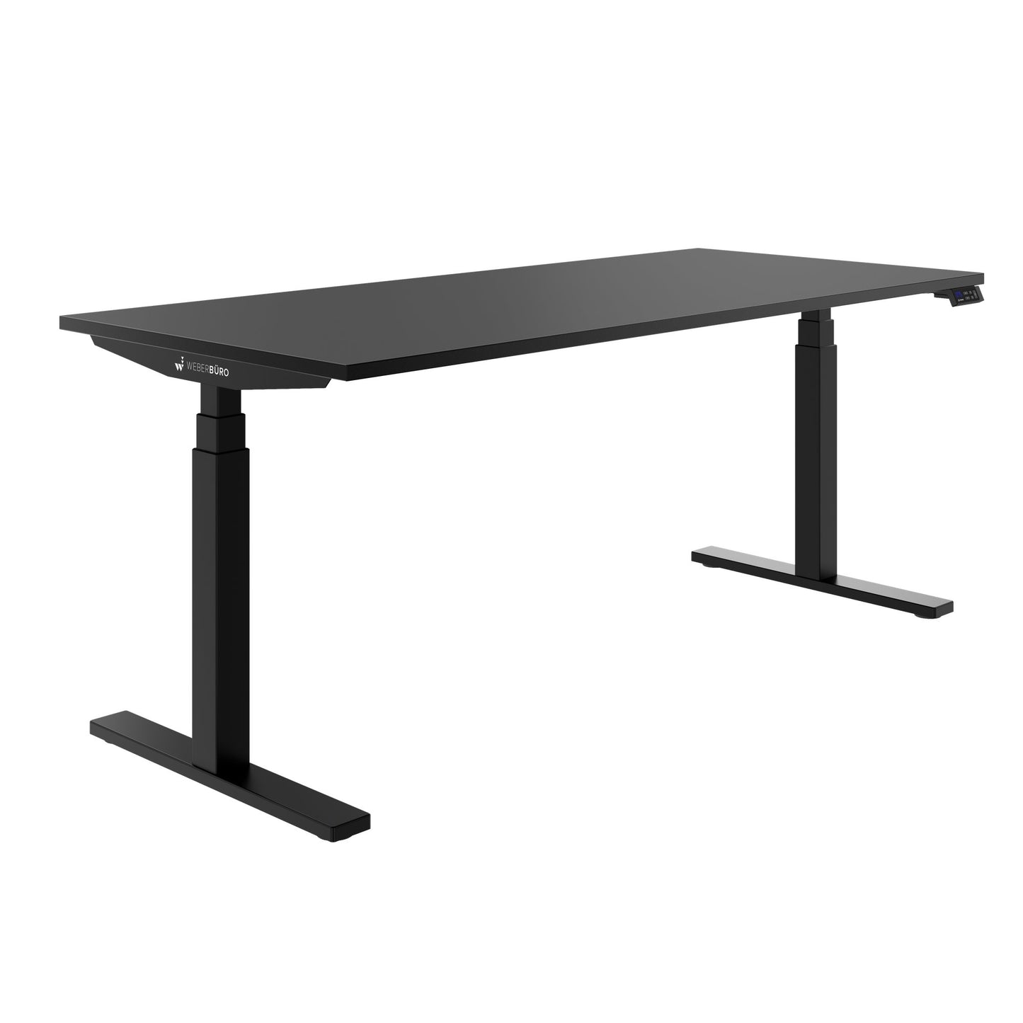 TELDRA Office, 2-motor desk | 1600 - 1800 x 800 mm, electrically height adjustable, linoleum charcoal