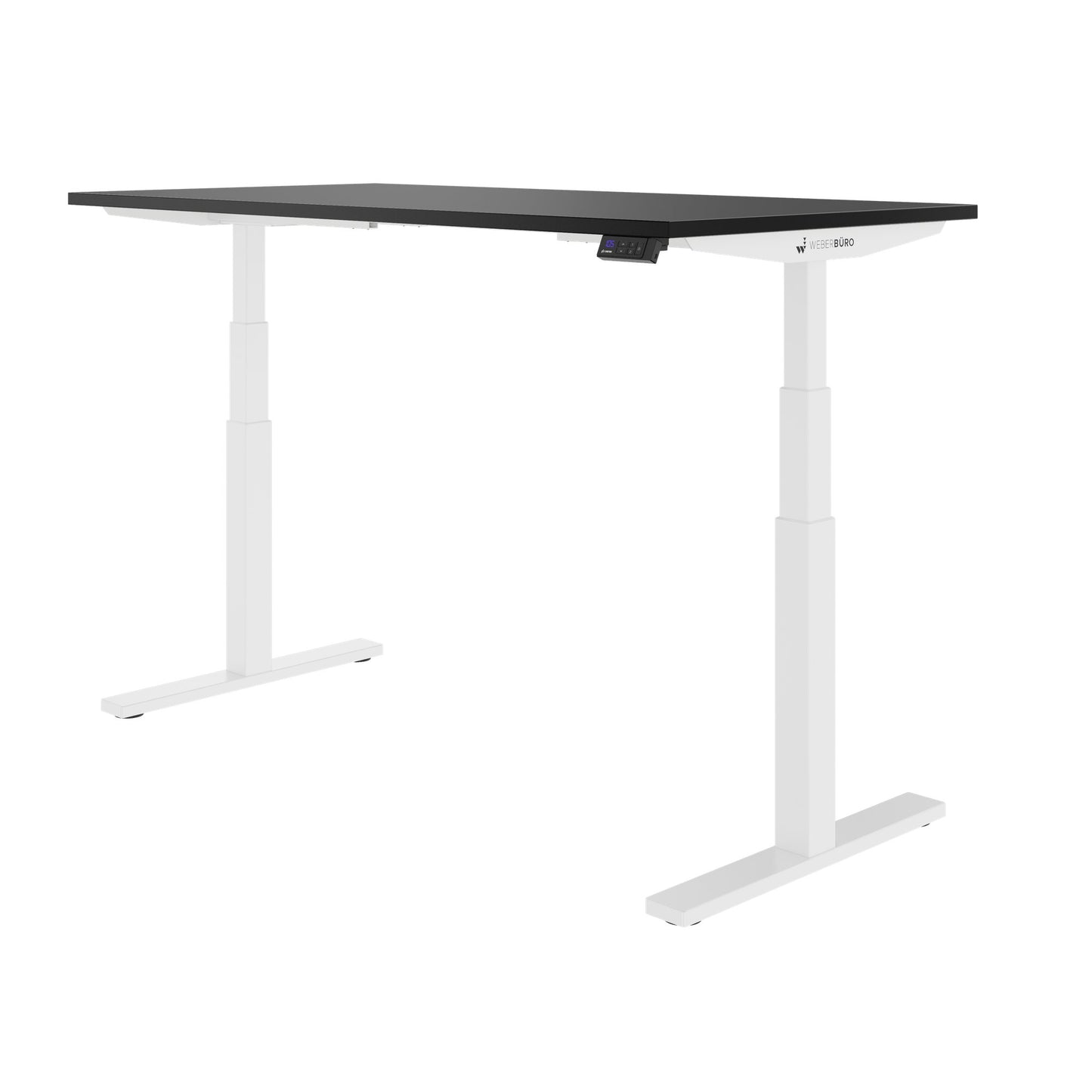 TELDRA Office, 2-motor desk | 1600 - 1800 x 800 mm, electrically height adjustable, linoleum charcoal