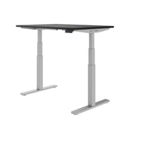 TELDRA Office, 2-motor desk | 1600 - 1800 x 800 mm, electrically height adjustable, linoleum charcoal