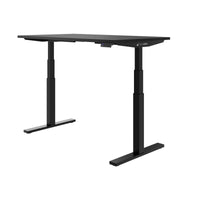 TELDRA Office, 2-motor desk | 1600 - 1800 x 800 mm, electrically height adjustable, linoleum charcoal