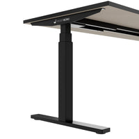 TELDRA Office, 2-motor desk | 1600 - 1800 x 800 mm, electrically height adjustable, linoleum charcoal