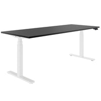 TELDRA Office, 2-motor desk | 1600 - 1800 x 800 mm, electrically height adjustable, linoleum charcoal