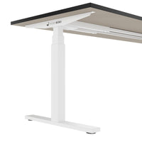 TELDRA Office, 2-motor desk | 1600 - 1800 x 800 mm, electrically height adjustable, linoleum charcoal