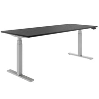 TELDRA Office, 2-motor desk | 1600 - 1800 x 800 mm, electrically height adjustable, linoleum charcoal