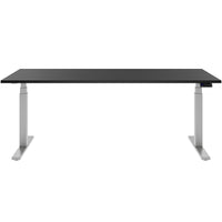 TELDRA Office, 2-motor desk | 1600 - 1800 x 800 mm, electrically height adjustable, linoleum charcoal