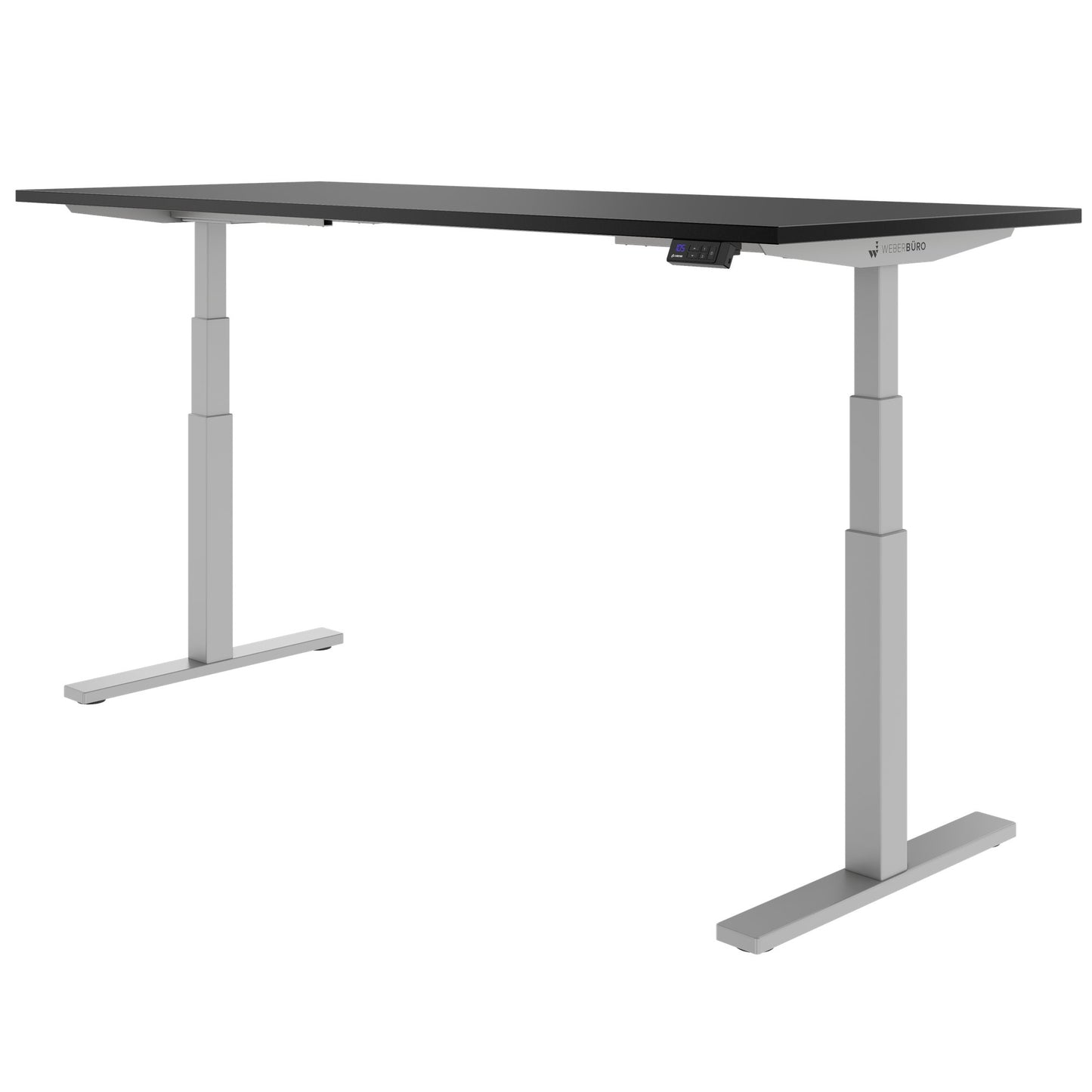 TELDRA Office, 2-motor desk | 1600 - 1800 x 800 mm, electrically height adjustable, linoleum charcoal