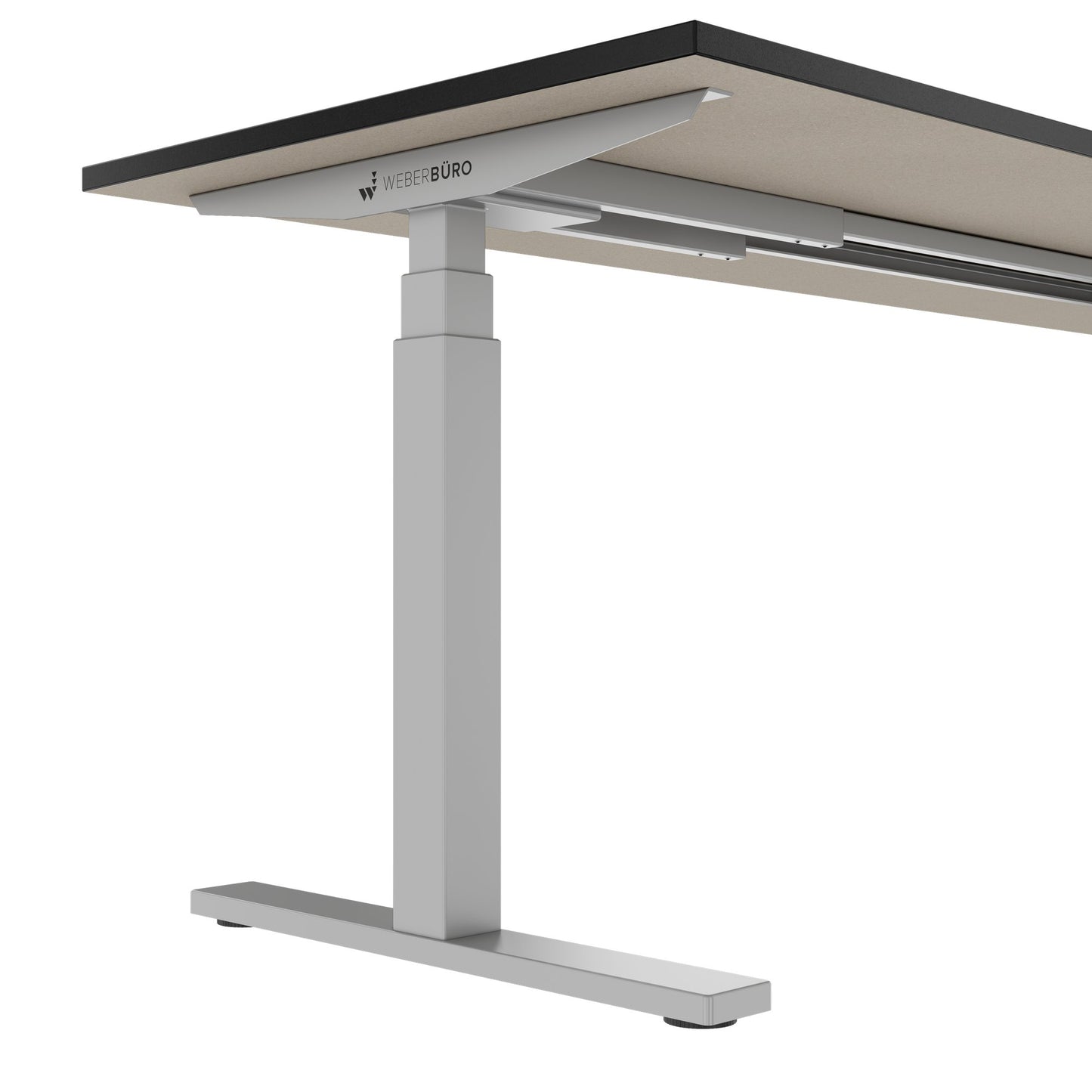 TELDRA Office, 2-motor desk | 1600 - 1800 x 800 mm, electrically height adjustable, linoleum charcoal