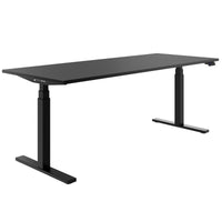 TELDRA Office, 2-motor desk | 1600 - 1800 x 800 mm, electrically height adjustable, linoleum charcoal