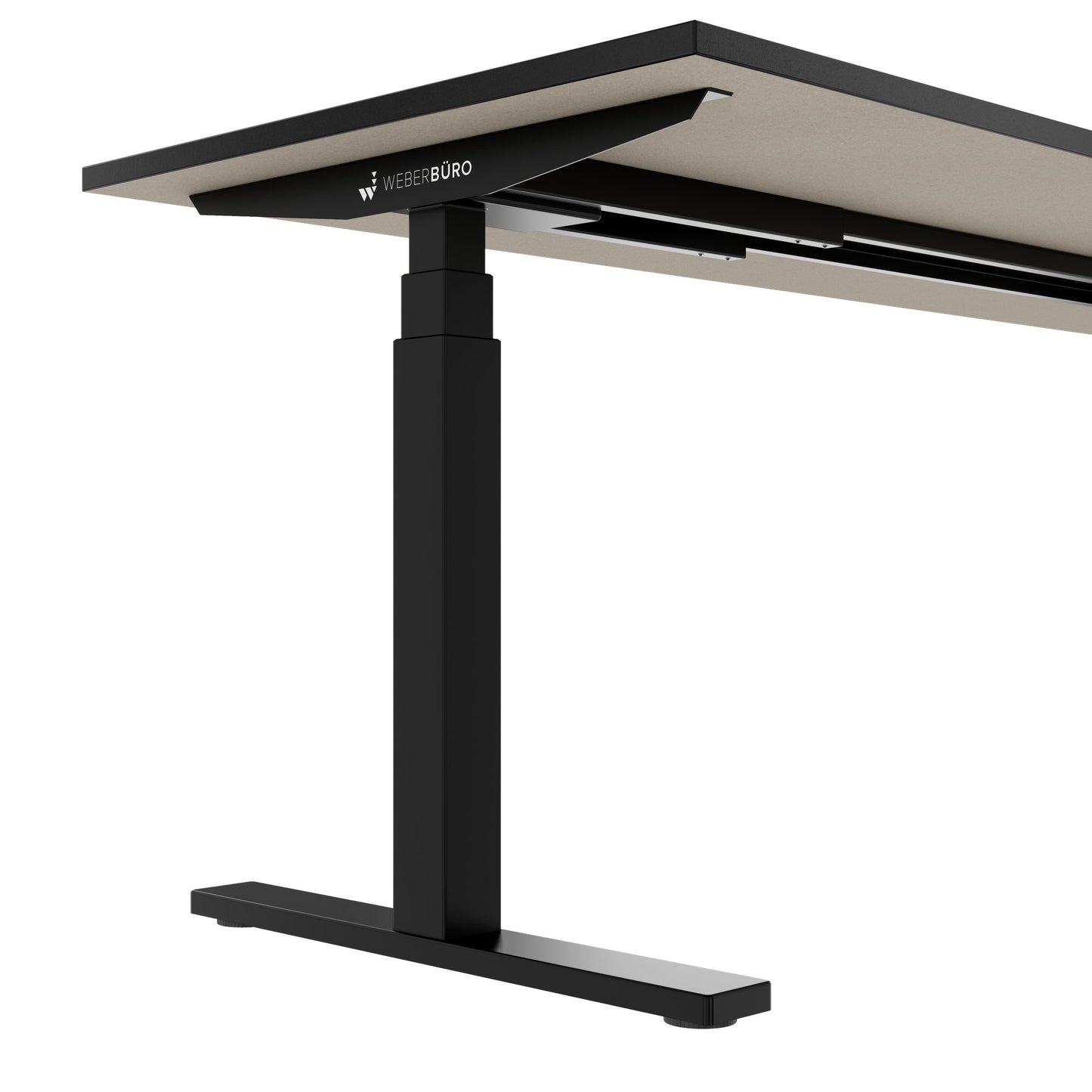 TELDRA Office, 2-motor desk | 1600 - 1800 x 800 mm, electrically height adjustable, linoleum charcoal