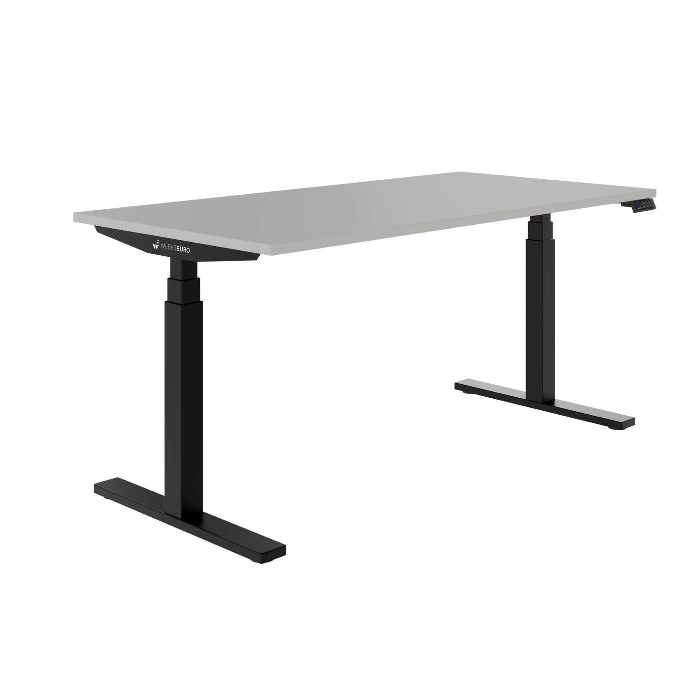 TELDRA Office, 2-motor desk | 1600 - 1800 x 800 mm, electrically height adjustable, linoleum Pebble