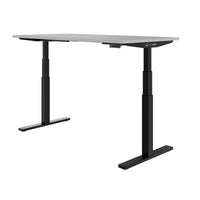 TELDRA Office, 2-motor desk | 1600 - 1800 x 800 mm, electrically height adjustable, linoleum Pebble