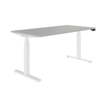 TELDRA Office, 2-motor desk | 1600 - 1800 x 800 mm, electrically height adjustable, linoleum Pebble