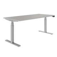 TELDRA Office, 2-motor desk | 1600 - 1800 x 800 mm, electrically height adjustable, linoleum Pebble