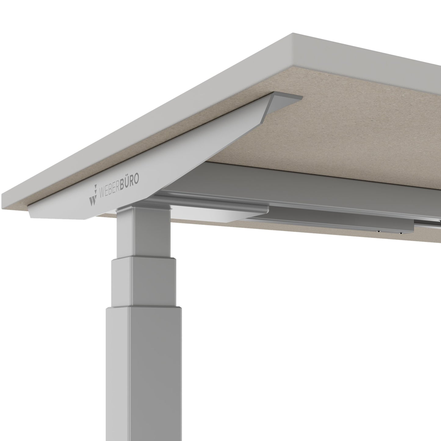 TELDRA Office, 2-motor desk | 1600 - 1800 x 800 mm, electrically height adjustable, linoleum Pebble