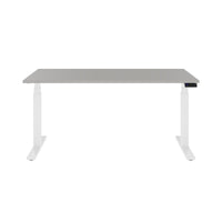 TELDRA Office, 2-motor desk | 1600 - 1800 x 800 mm, electrically height adjustable, linoleum Pebble