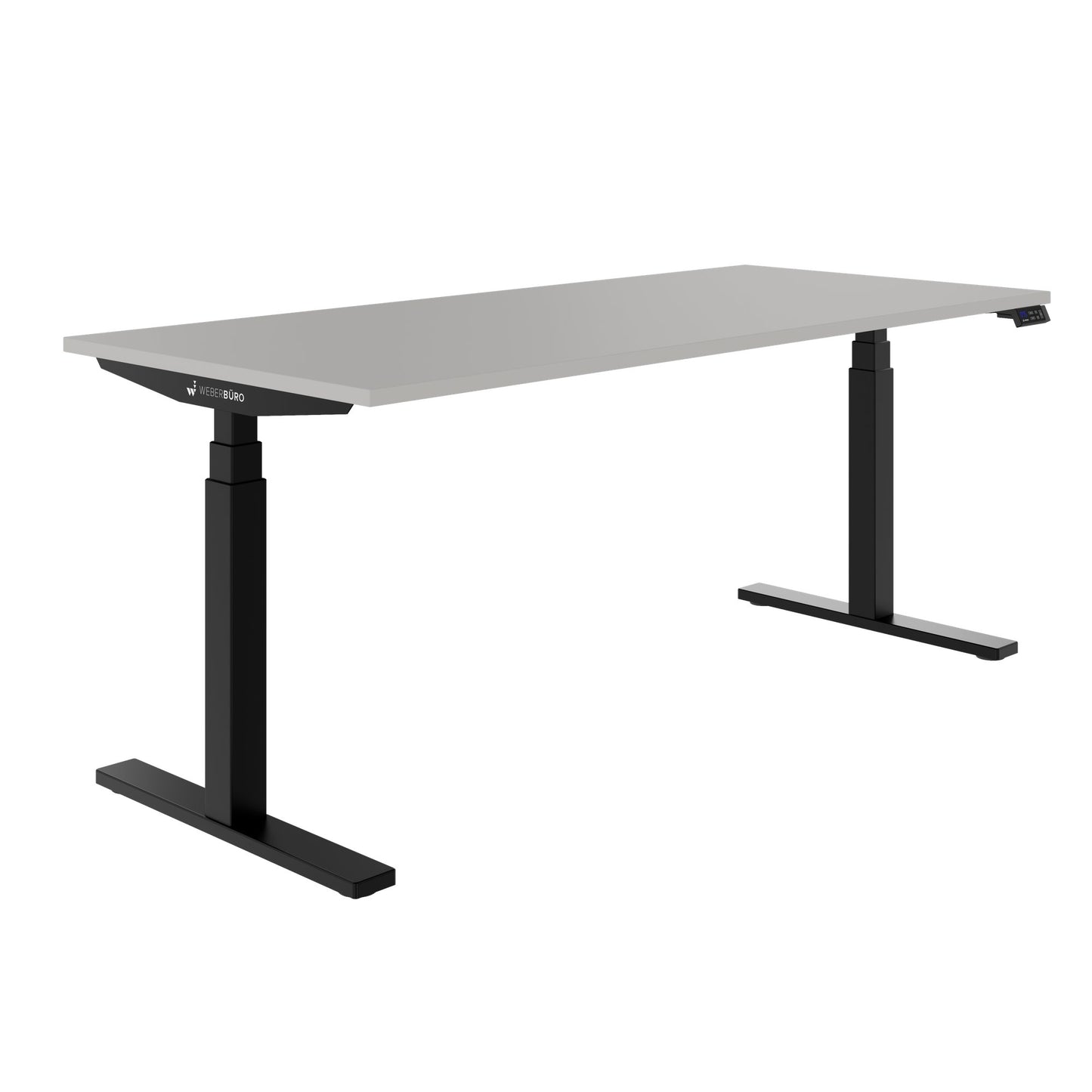 TELDRA Office, 2-motor desk | 1600 - 1800 x 800 mm, electrically height adjustable, linoleum Pebble