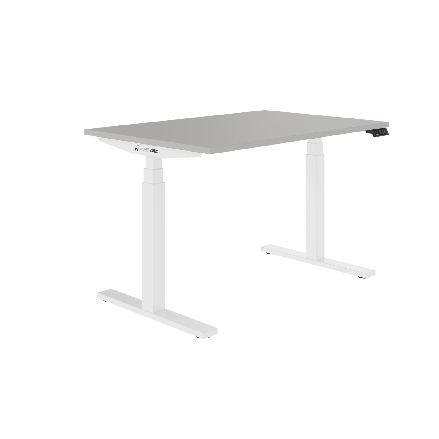 TELDRA Office, 2-motor desk | 1600 - 1800 x 800 mm, electrically height adjustable, linoleum Pebble