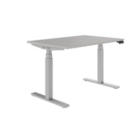 TELDRA Office, 2-motor desk | 1600 - 1800 x 800 mm, electrically height adjustable, linoleum Pebble