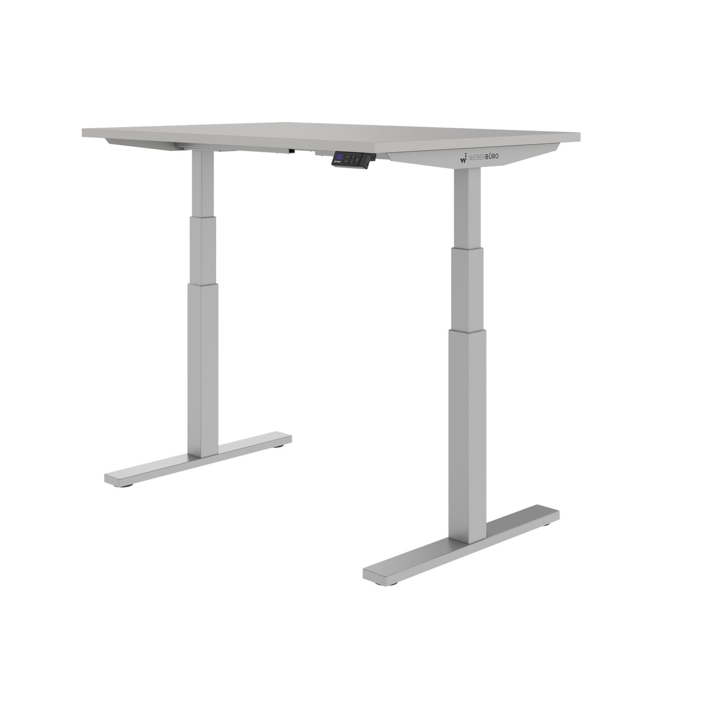 TELDRA Office, 2-motor desk | 1600 - 1800 x 800 mm, electrically height adjustable, linoleum Pebble