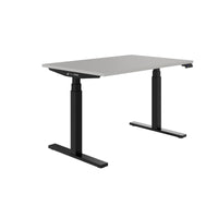 TELDRA Office, 2-motor desk | 1600 - 1800 x 800 mm, electrically height adjustable, linoleum Pebble