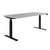 TELDRA Office, 2-motor desk | 1600 - 1800 x 800 mm, electrically height adjustable, linoleum Pebble