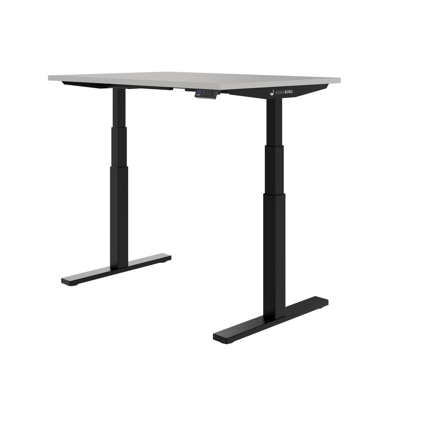 TELDRA Office, 2-motor desk | 1600 - 1800 x 800 mm, electrically height adjustable, linoleum Pebble