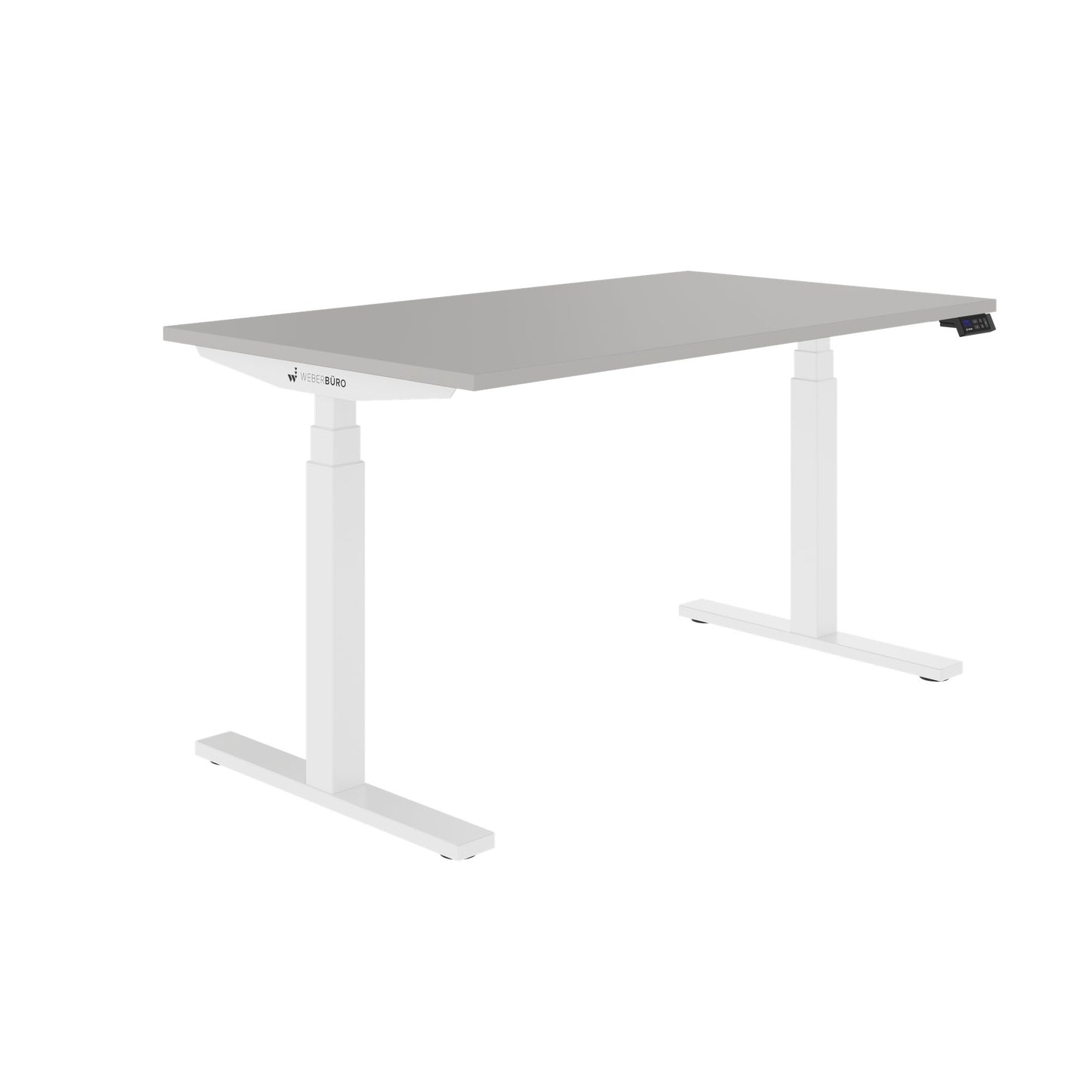 TELDRA Office, 2-motor desk | 1600 - 1800 x 800 mm, electrically height adjustable, linoleum Pebble