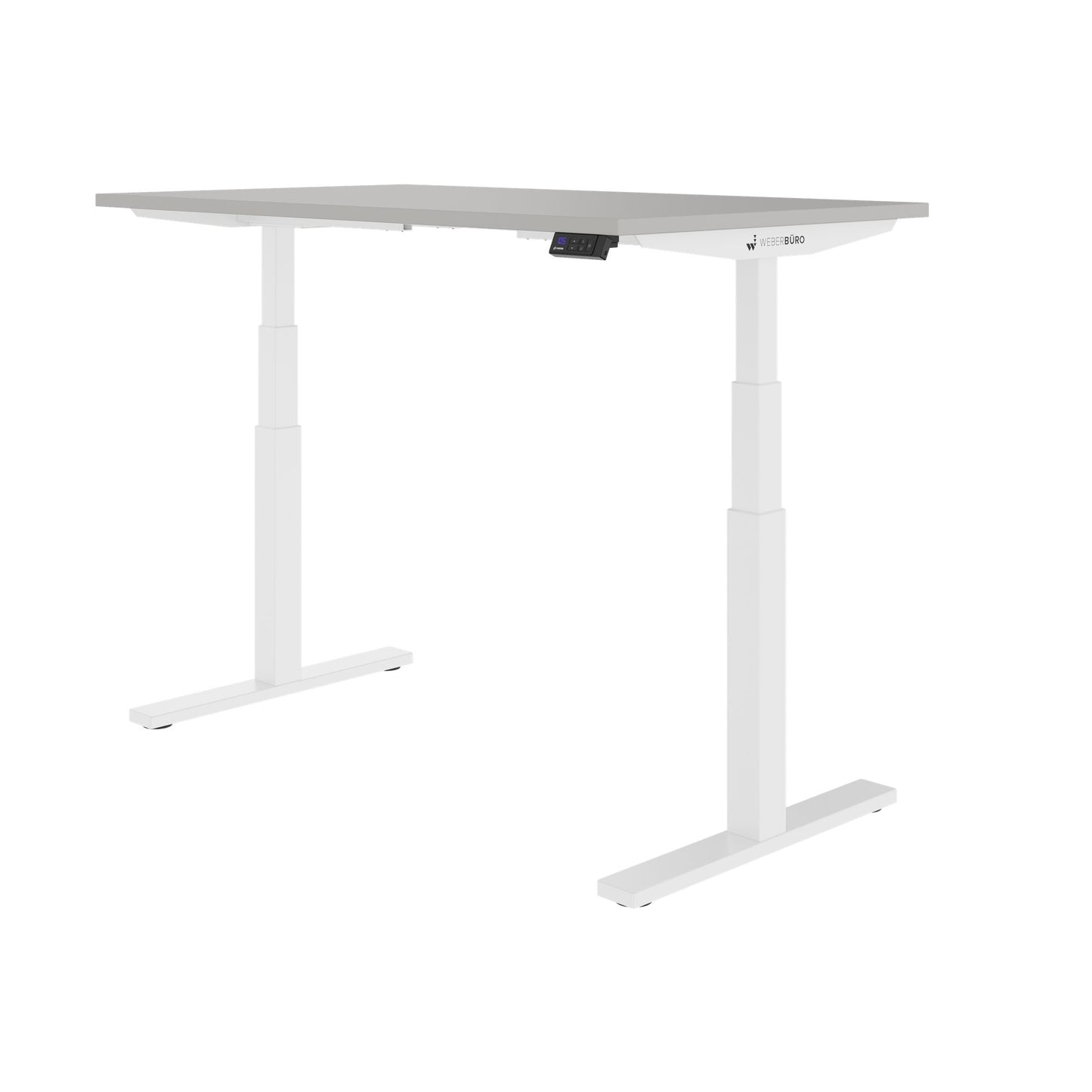 TELDRA Office, 2-motor desk | 1600 - 1800 x 800 mm, electrically height adjustable, linoleum Pebble