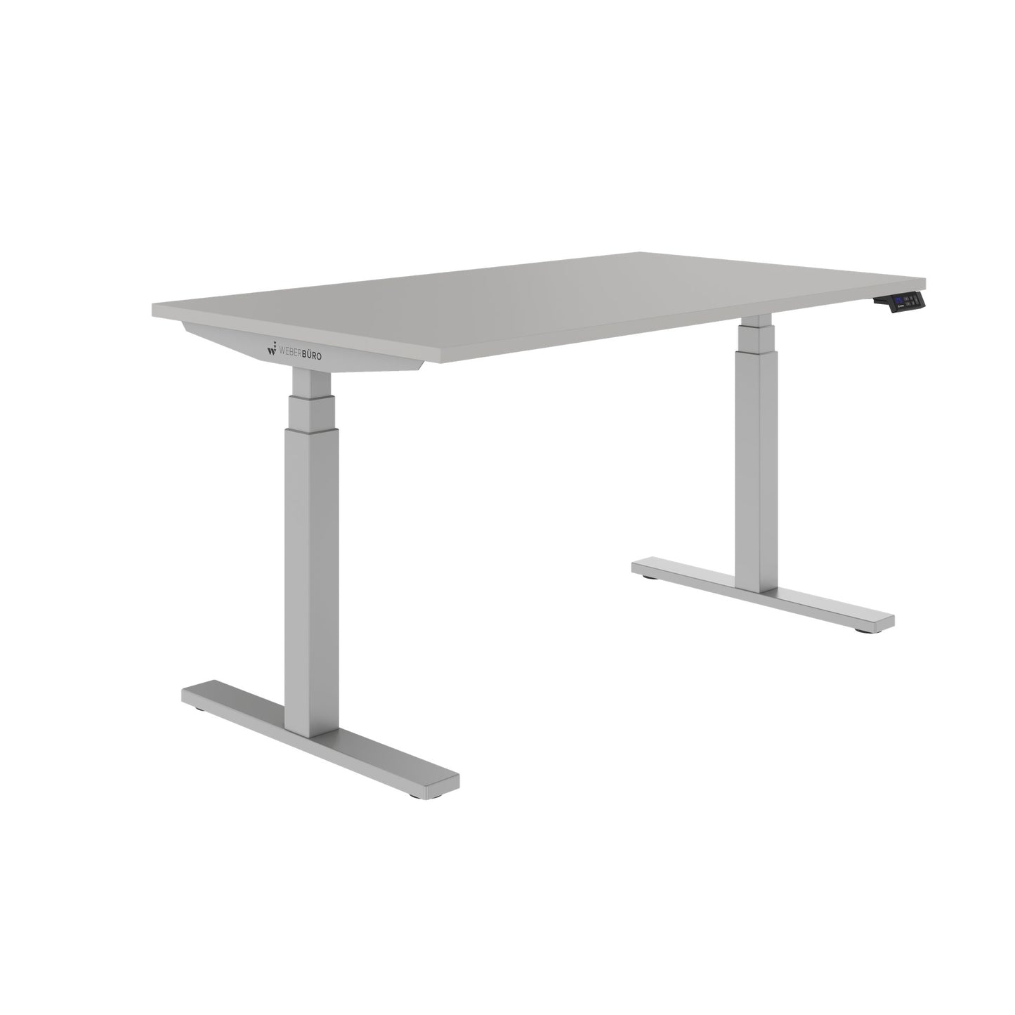 TELDRA Office, 2-motor desk | 1600 - 1800 x 800 mm, electrically height adjustable, linoleum Pebble