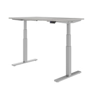 TELDRA Office, 2-motor desk | 1600 - 1800 x 800 mm, electrically height adjustable, linoleum Pebble