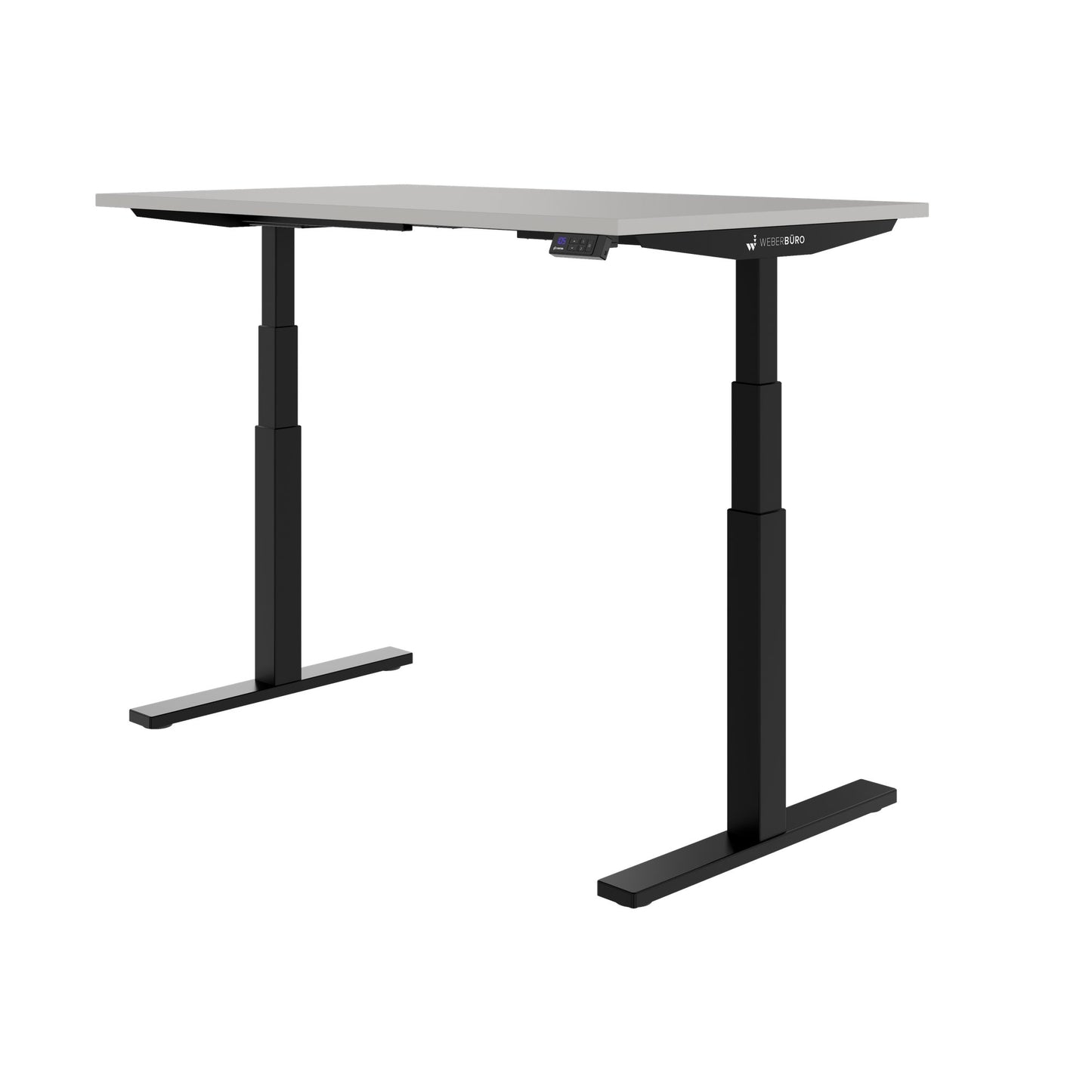 TELDRA Office, 2-motor desk | 1600 - 1800 x 800 mm, electrically height adjustable, linoleum Pebble