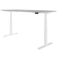 TELDRA Office, 2-motor desk | 1600 - 1800 x 800 mm, electrically height adjustable, linoleum Pebble