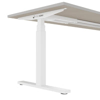 TELDRA Office, 2-motor desk | 1600 - 1800 x 800 mm, electrically height adjustable, linoleum Pebble