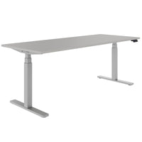 TELDRA Office, 2-motor desk | 1600 - 1800 x 800 mm, electrically height adjustable, linoleum Pebble