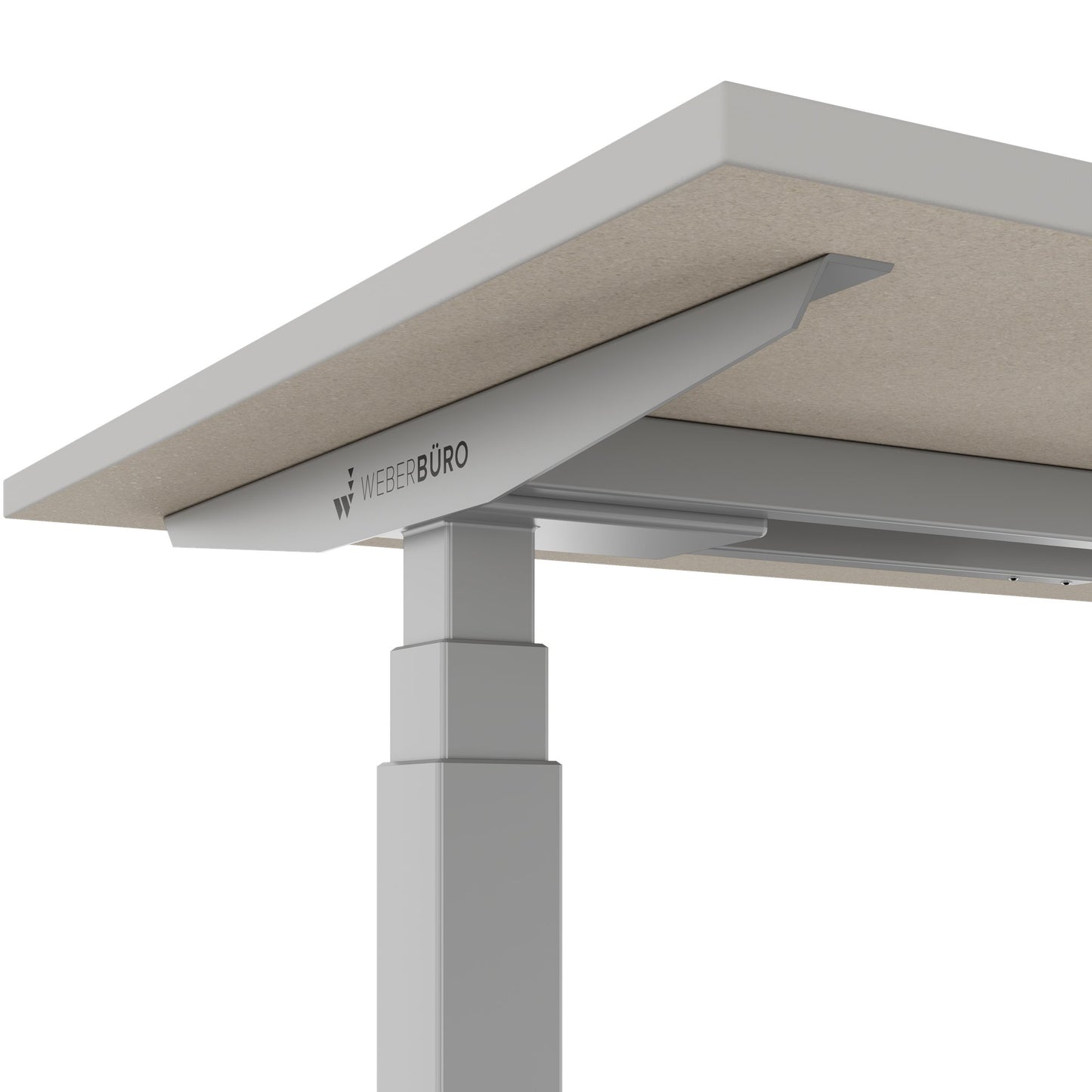 TELDRA Office, 2-motor desk | 1600 - 1800 x 800 mm, electrically height adjustable, linoleum Pebble