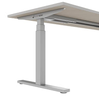 TELDRA Office, 2-motor desk | 1600 - 1800 x 800 mm, electrically height adjustable, linoleum Pebble