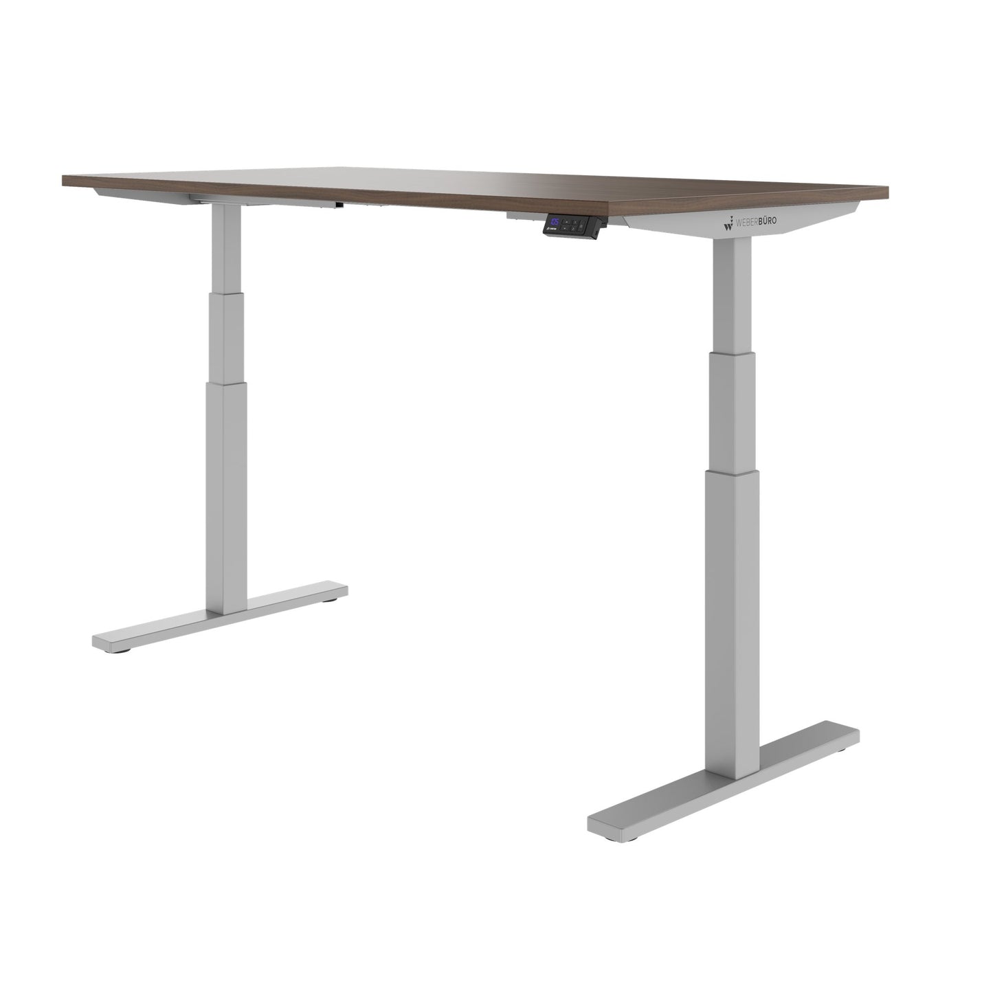 TELDRA Office, 2-motor desk | 1600 - 1800 x 800 mm, electrically height adjustable, walnut