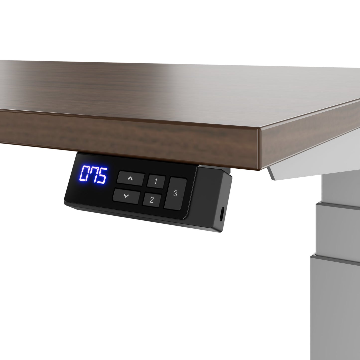 TELDRA Office, 2-motor desk | 1600 - 1800 x 800 mm, electrically height adjustable, walnut