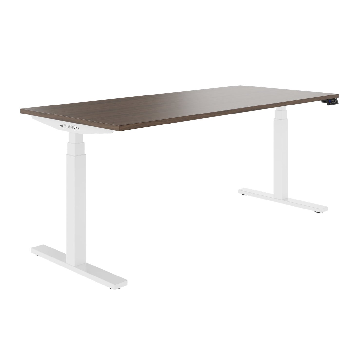 TELDRA Office, 2-motor desk | 1600 - 1800 x 800 mm, electrically height adjustable, walnut