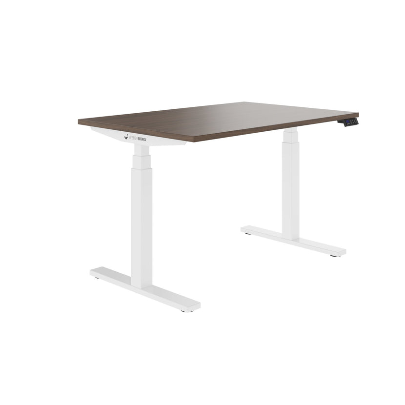 TELDRA Office, 2-Motoren-Schreibtisch | 1600 - 1800 x 800 mm, elektrisch höhenverstellbar, Nussbaum