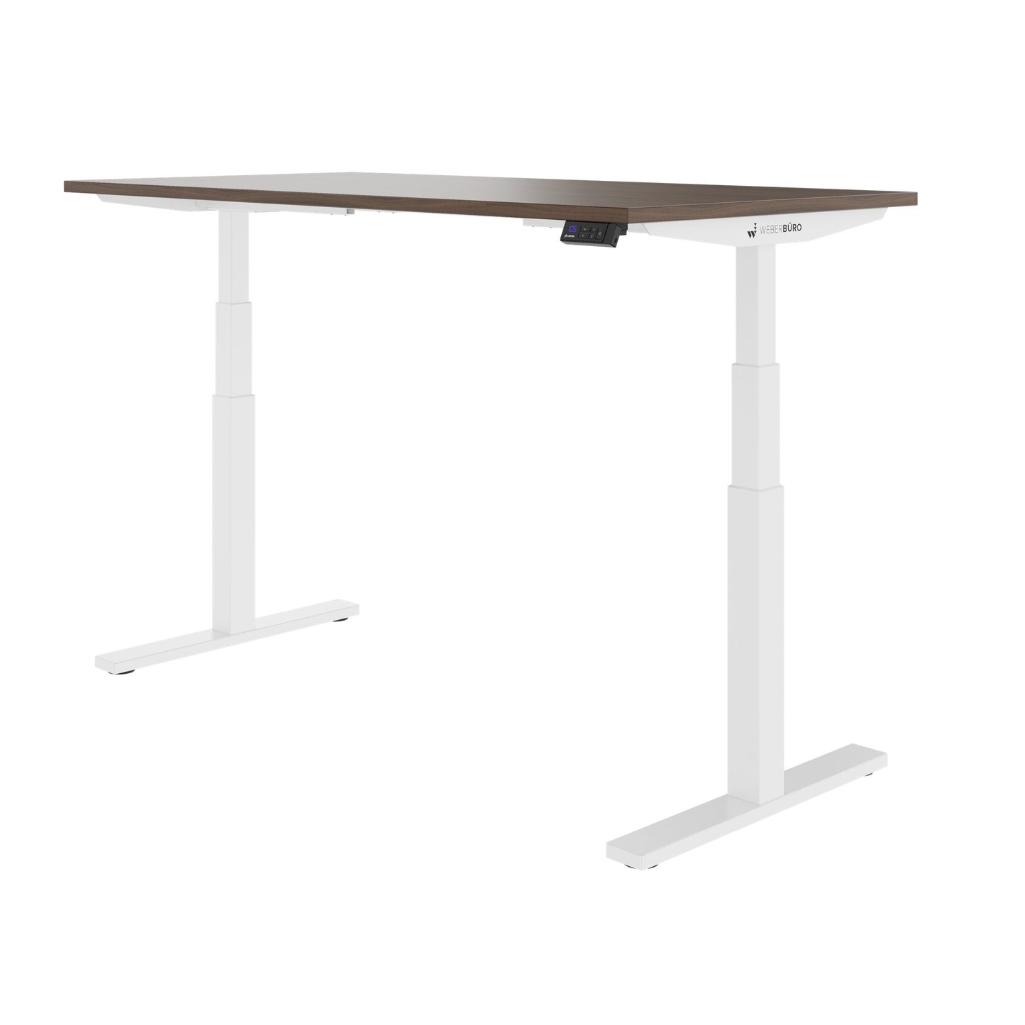 TELDRA Office, 2-motor desk | 1600 - 1800 x 800 mm, electrically height adjustable, walnut